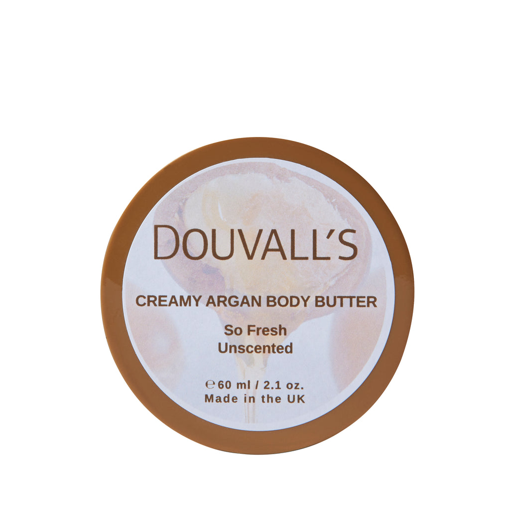 Organic Creamy Argan Body Butter 60ml | Luxurious Hydration in Six Scents
