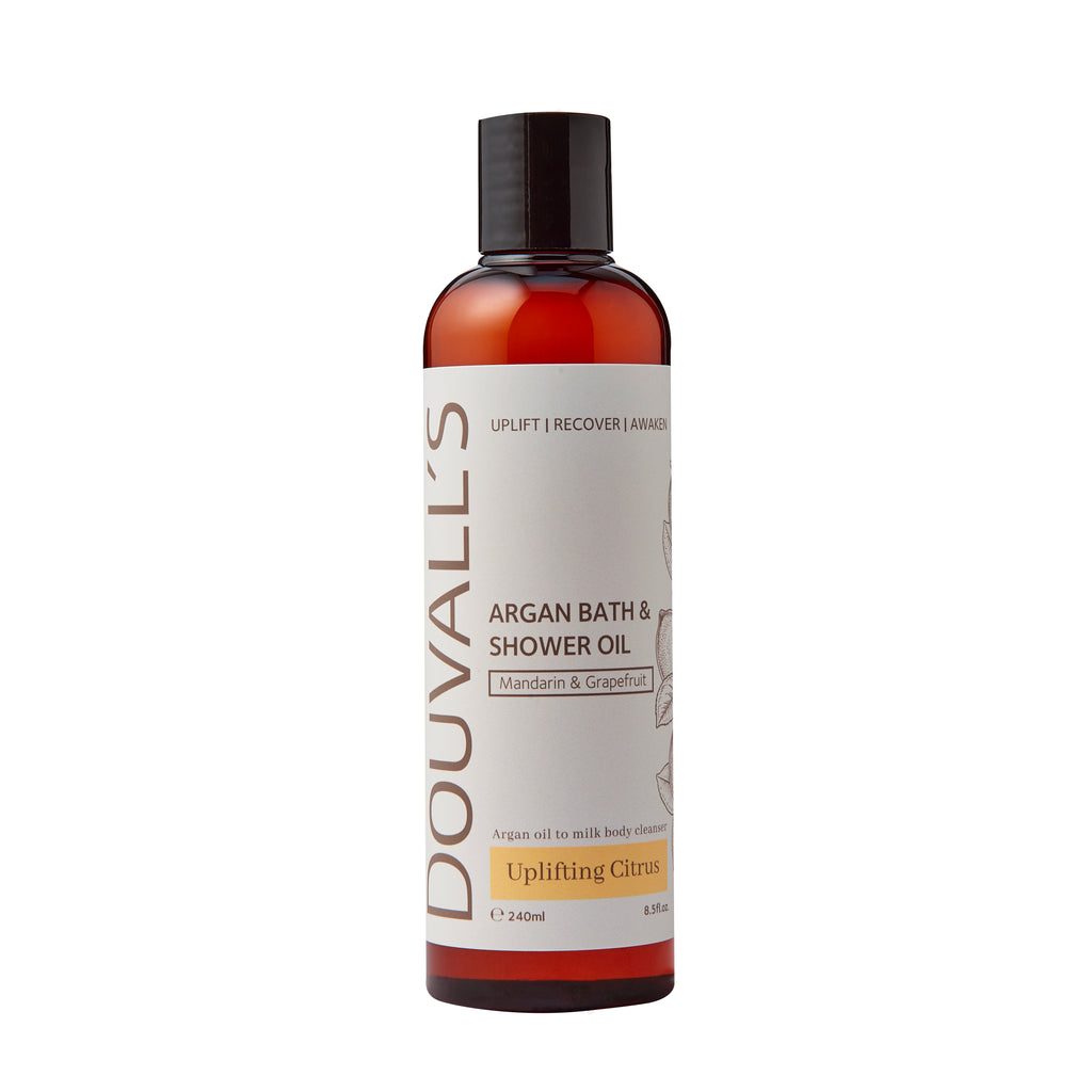 Argan Bath and Shower oil 240ml - Uplifting Citrus | Luxurious and Nourishing Body Cleanser