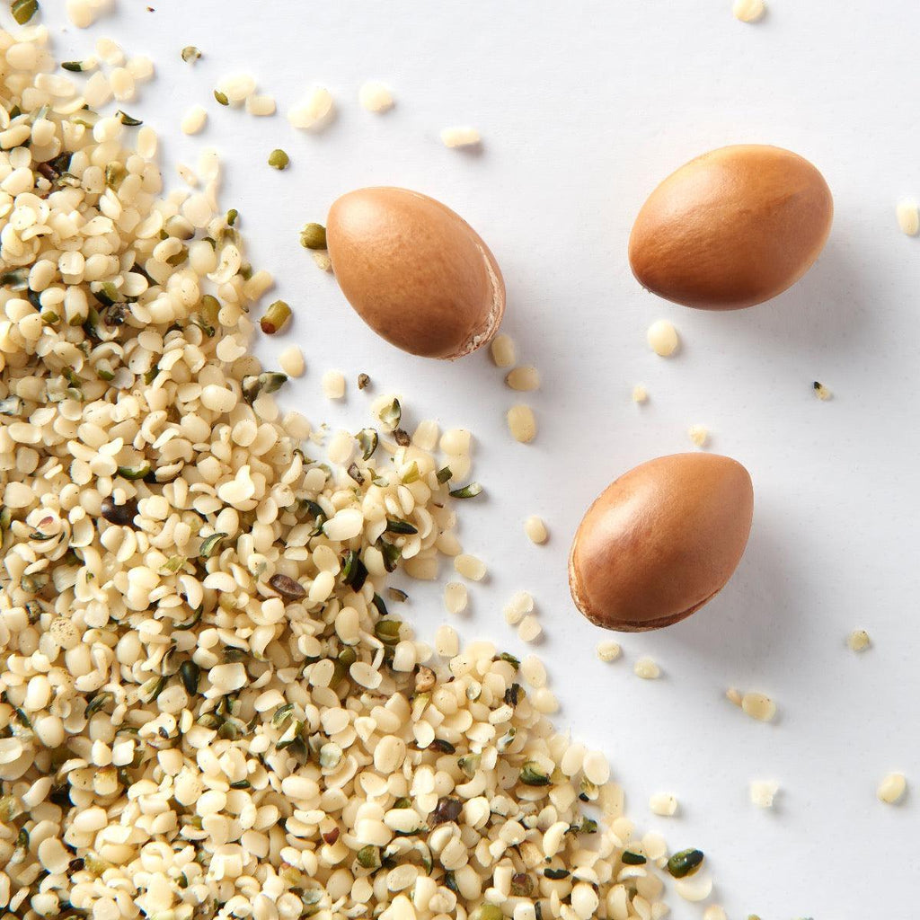 hemp and argan seeds and nuts